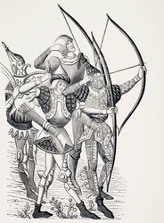 Archers français du 15ème siècle en action, de 